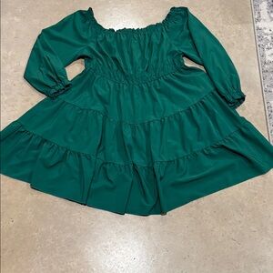 Emerald Green Off-Shoulder Dress
